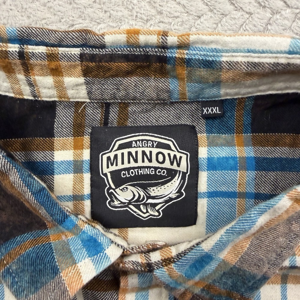 Angry Minnow Clothing Adult XXXL flannel NWT Long Sleeve Up North Cabin - Picture 12 of 14
